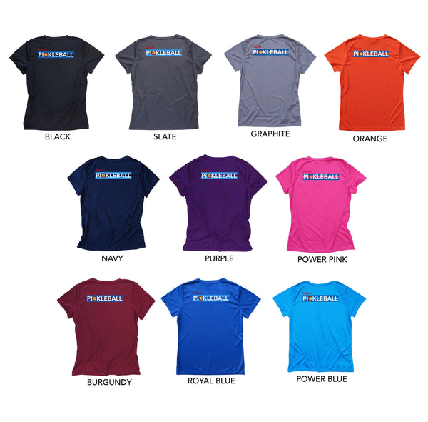 Aspen Colorado Flag Pickleball Ladies Performance T-Shirt