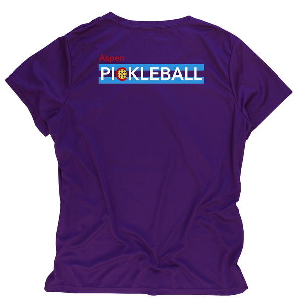 Aspen Colorado Flag Pickleball Ladies Performance T-Shirt