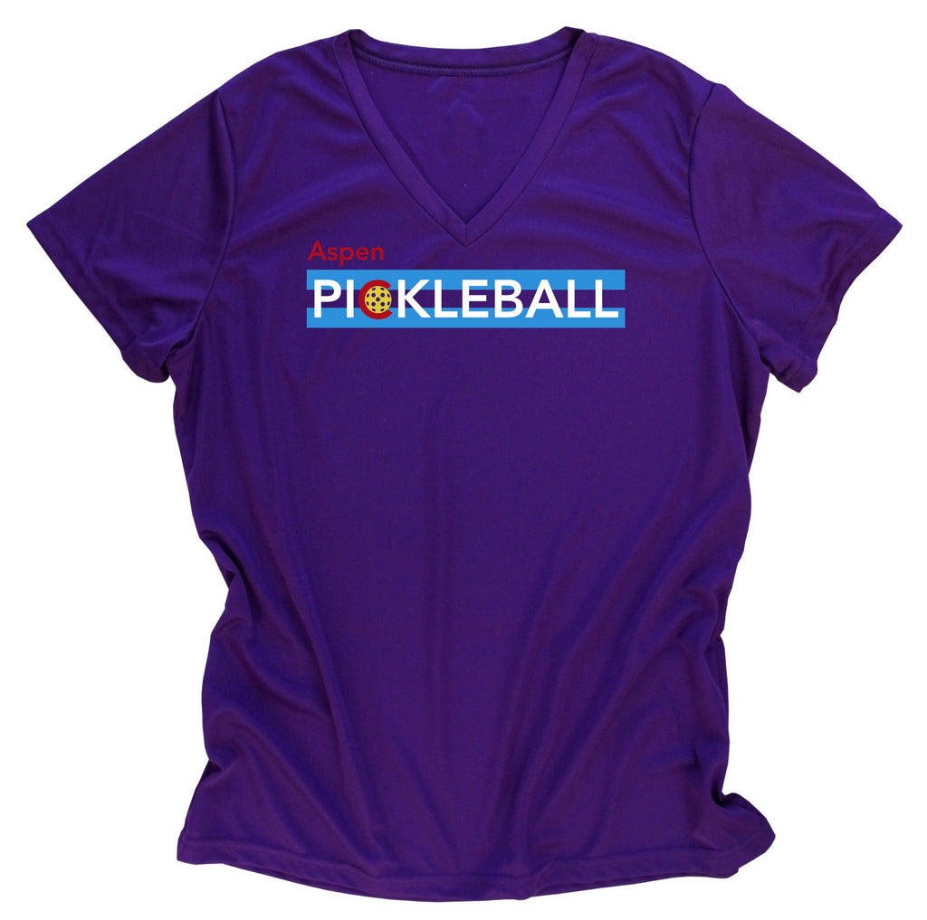 Aspen Colorado Flag Pickleball Ladies Performance T-Shirt