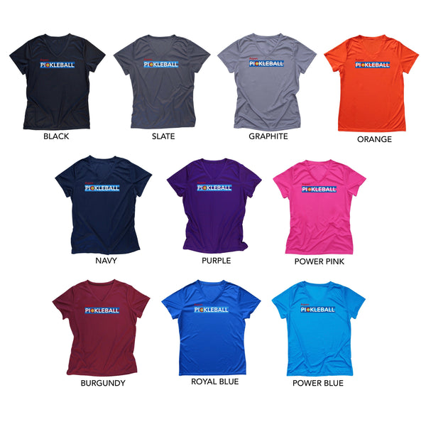 Aspen Colorado Flag Pickleball Ladies Performance T-Shirt