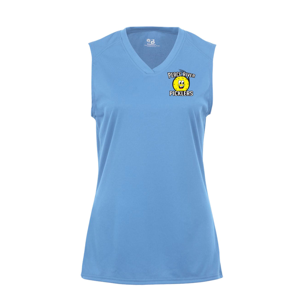 2021 Peace River Picklers Pickleball Ladies Performance Sleeveless Tank - Design 1