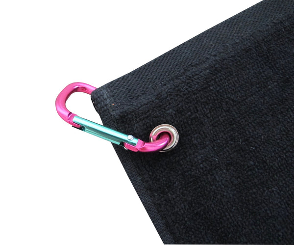 Black Pickleball Embroidered Towel