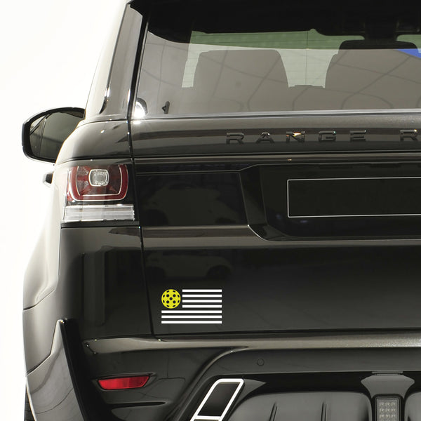 American Flag Pickleball Decal - Bumper Sticker