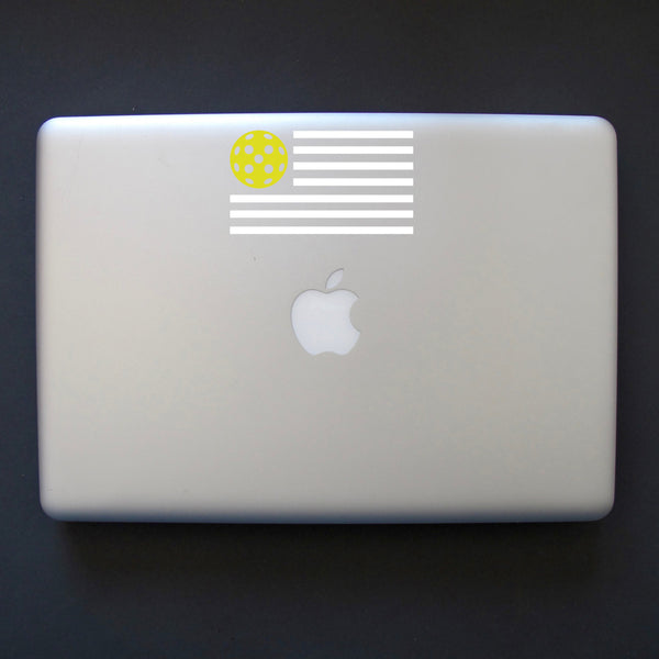 American Flag Pickleball Decal - Bumper Sticker