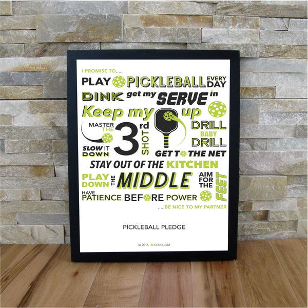 Pickleball Pledge Art Print - Pickleball Poster