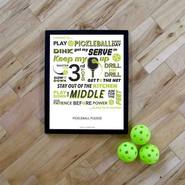 Pickleball Pledge Art Print - Pickleball Poster