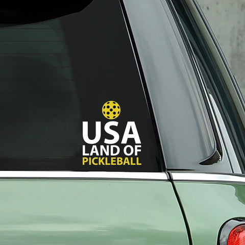 USA land of Pickleball Decal - Bumper Sticker
