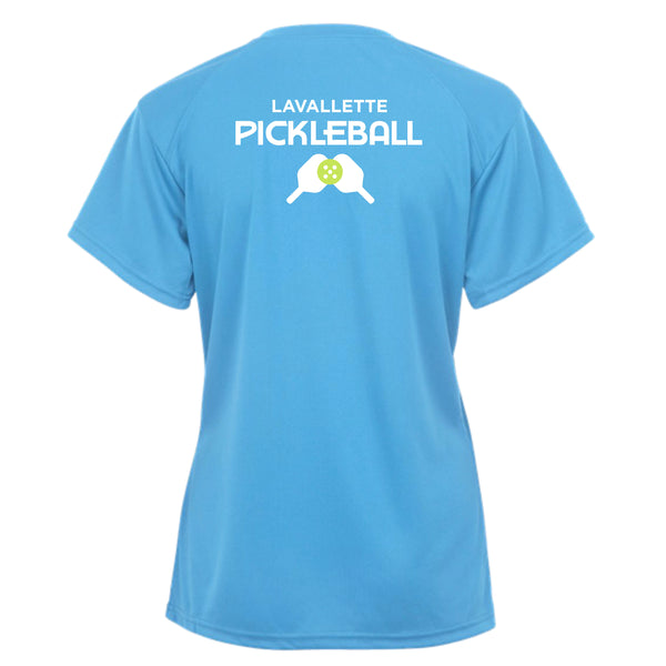 Lavallette Pickleball Ladies Performance T-Shirt - Happy People Play Pickleball