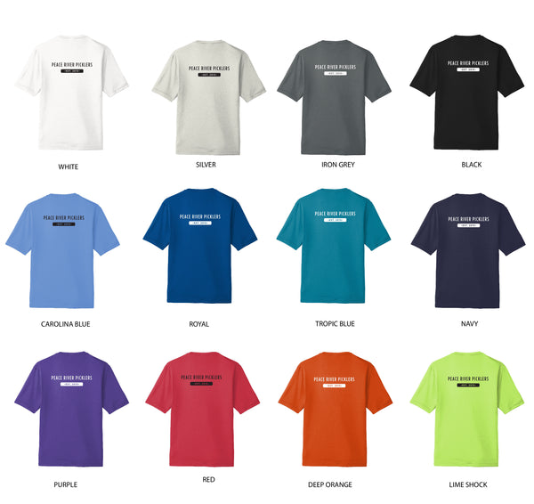 2021 Peace River Picklers Pickleball Men's Performance Short Sleeve Shirt - Design 1