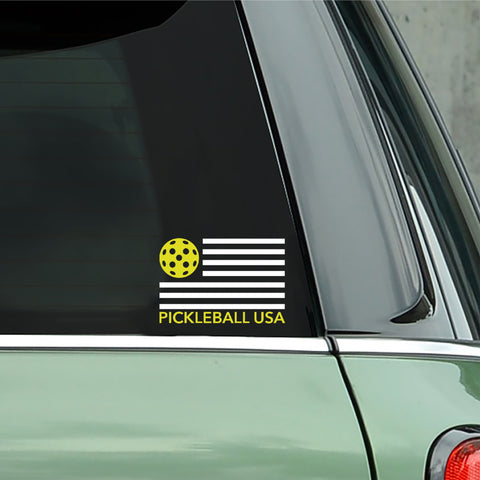 Pickleball USA Flag Decal - Bumper Sticker