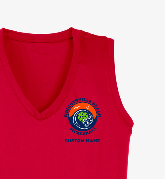 Wrightsville Beach Pickleball Ladies Performance Tank - Front Chest Logo