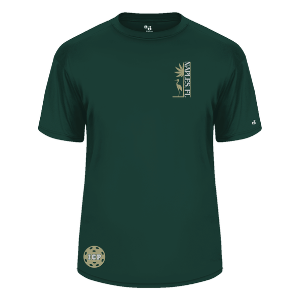 Isles Pickleball Men's Short Sleeve Shirt 2025 Logo - Dark Green