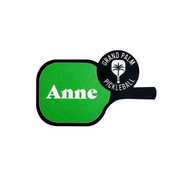 Grand Palm Pickleball Paddle Name Tag - Bag Tag - Magnet - Pickleball Pin