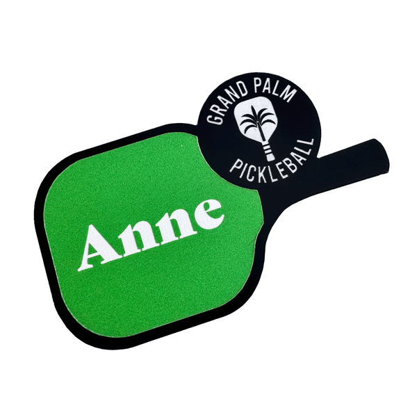 Grand Palm Pickleball Paddle Name Tag - Bag Tag - Magnet - Pickleball Pin
