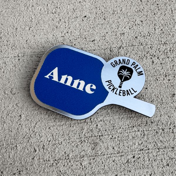 Grand Palm Pickleball Paddle Name Tag - Bag Tag - Magnet - Pickleball Pin