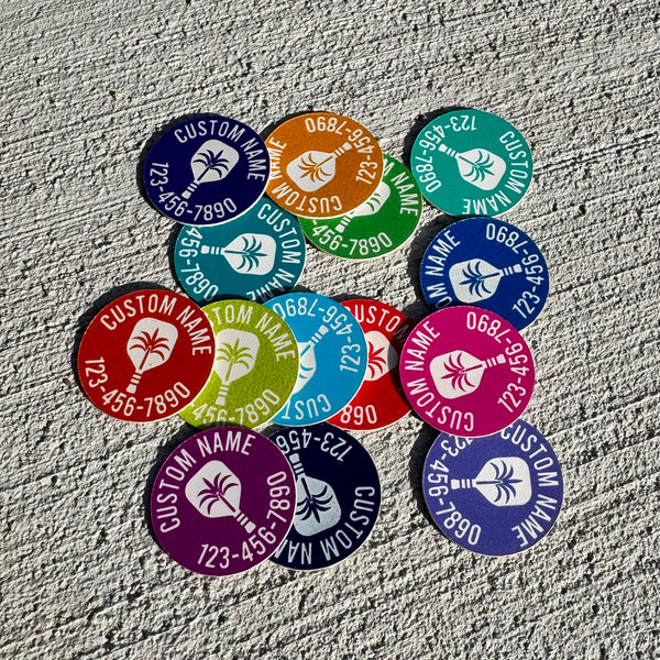 Colored Grand Palm Pickleball Paddle Butt Name Cap