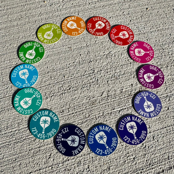 Colored Grand Palm Pickleball Paddle Butt Name Cap