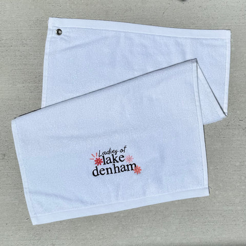 Ladies of Lake Denham Embroidered Cotton Golf Towel