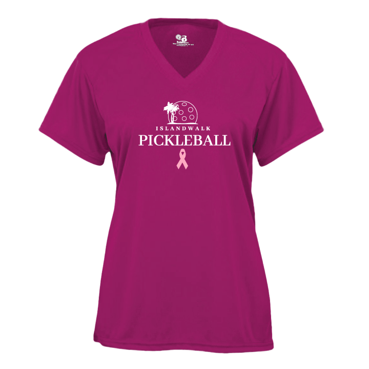 Special Edition Breast Cancer Islandwalk Pickleball Ladies Performance T-Shirt