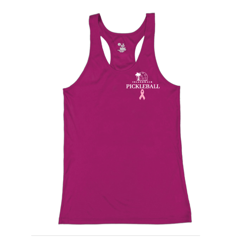 Special Edition Breast Cancer Islandwalk Pickleball Ladies Performance Racerback