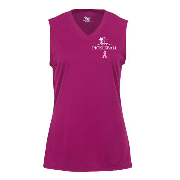 Special Edition Breast Cancer Islandwalk Pickleball Ladies Performance Sleeveless Tank