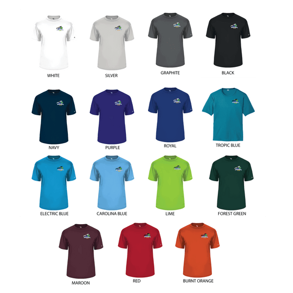 Kings Gate Pickleball Club Men's Performance T-Shirt - Option 2 front and back logo