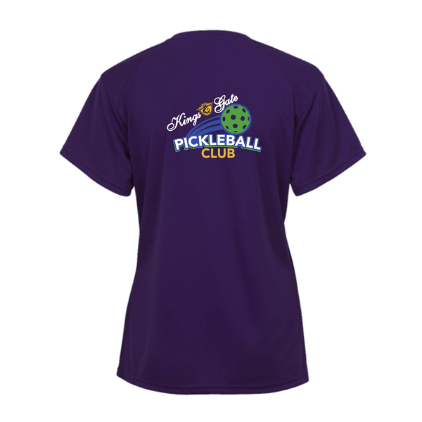 Kings Gate Pickleball Club Ladies Performance T-Shirt - Option 2 front and back logo