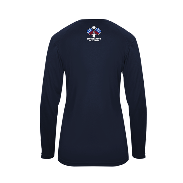 Stone Harbor Pickleball Ladies Long Sleeve V-Neck Shirt 2026