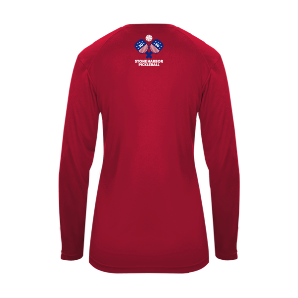 Stone Harbor Pickleball Ladies Long Sleeve V-Neck Shirt 2026