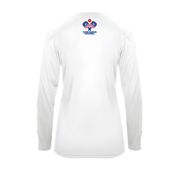 Stone Harbor Pickleball Ladies Long Sleeve V-Neck Shirt 2026