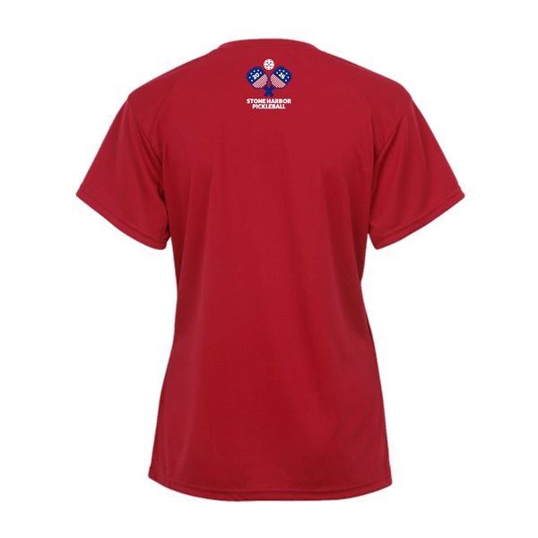 Stone Harbor Pickleball Ladies Short Sleeve V-Neck Shirt 2026