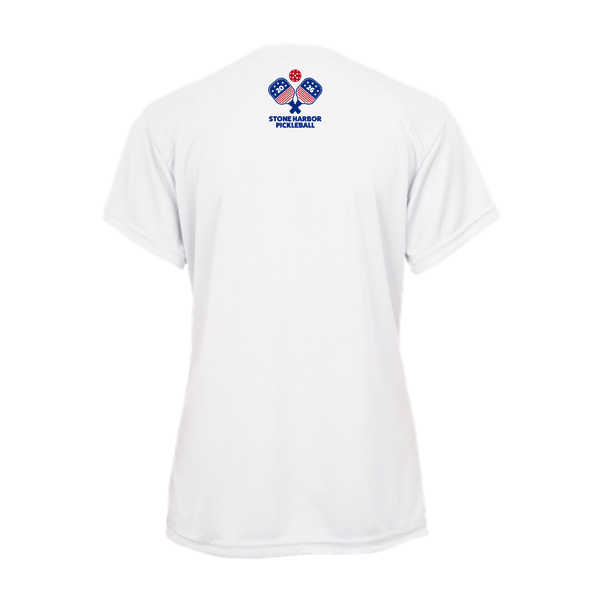 Stone Harbor Pickleball Ladies Short Sleeve V-Neck Shirt 2026