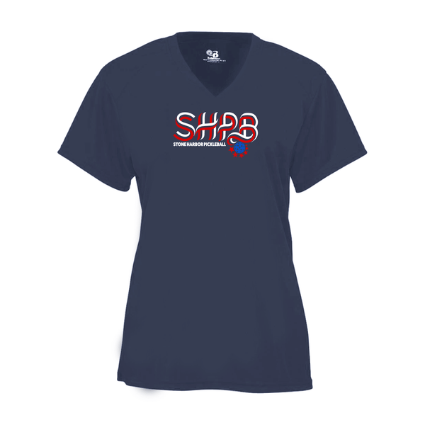 Stone Harbor Pickleball Ladies Short Sleeve V-Neck Shirt 2026