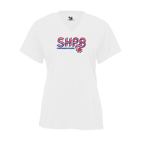 Stone Harbor Pickleball Ladies Short Sleeve V-Neck Shirt 2026