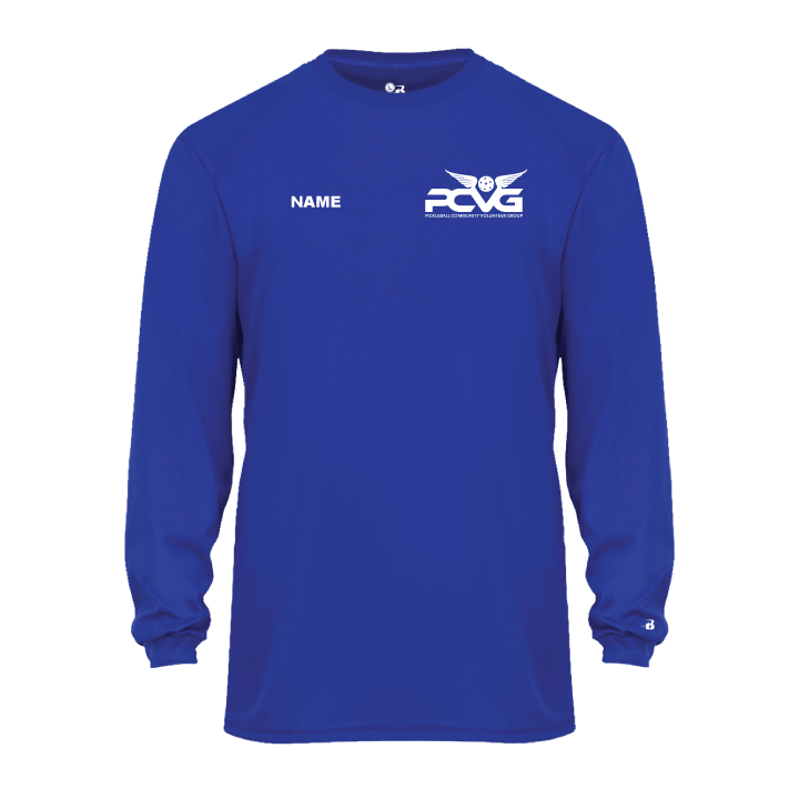 PCVG Volunteer Men's Performance Crew Long Sleeve Shirt - Long sleeve shirts have a $8 upcharge payable at pick up.
