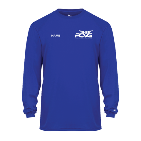 PCVG Volunteer Men's Performance Crew Long Sleeve Shirt - Long sleeve shirts have a $8 upcharge payable at pick up.