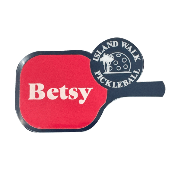 Personalized Islandwalk Pickleball Paddle Name Tag - Bag Tag - Magnet - Pickleball Pin