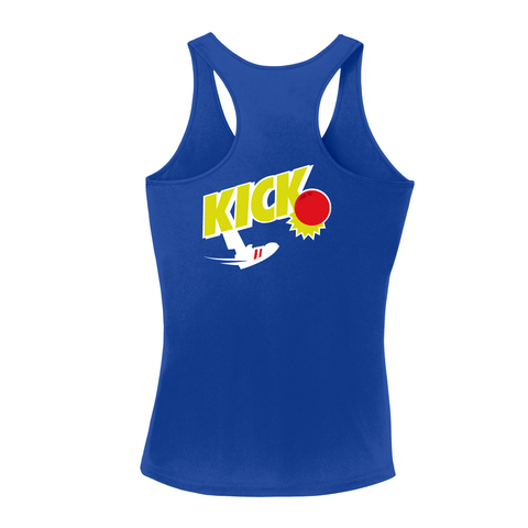 Kickball Kicks Ladies Performance Racerback