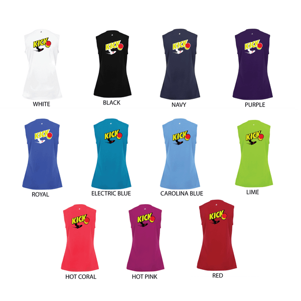 Kickball Kicks Ladies Performance Sleeveless Tank