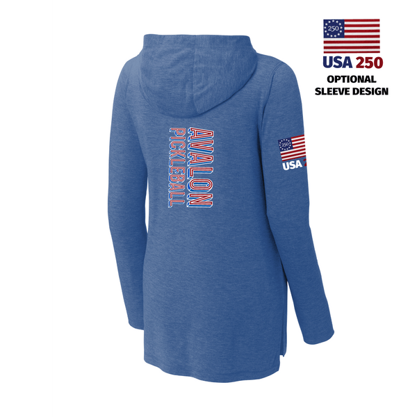 Avalon Pickleball Ladies Long Sleeve Hoodie 2026