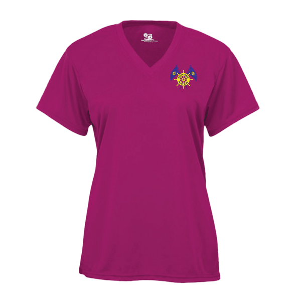 South Venice Yacht Club Ladies Short Sleeve Performance V-Neck  V-Neck T-Shirt
