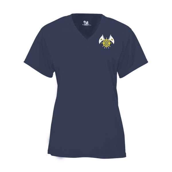 South Venice Yacht Club Ladies Short Sleeve Performance V-Neck  V-Neck T-Shirt