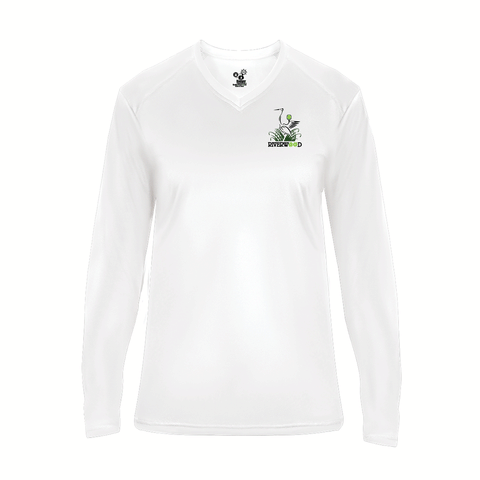 Riverwood Pickleball Ladies Long Sleeve V-Neck Shirt