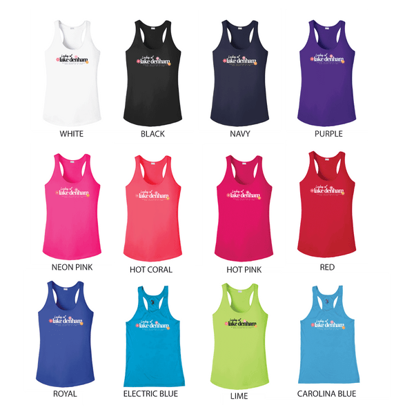 Ladies of Lake Denham Ladies Performance Racerback Tank