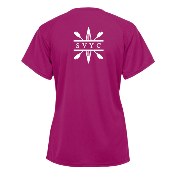 South Venice Yacht Club Ladies Short Sleeve Performance V-Neck  V-Neck T-Shirt