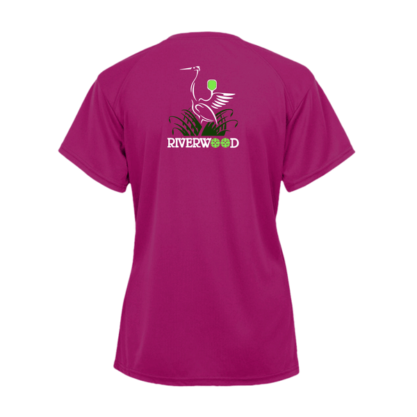 Riverwood Pickleball Ladies Short Sleeve V-Neck Shirt