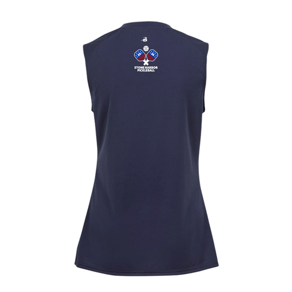 Stone Harbor Pickleball Ladies Sleeveless Tank V-Neck Shirt 2026