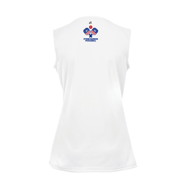 Stone Harbor Pickleball Ladies Sleeveless Tank V-Neck Shirt 2026