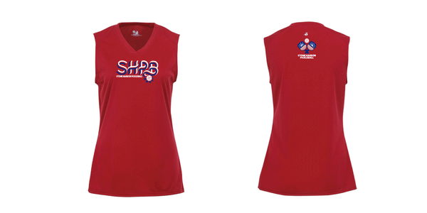 Stone Harbor Pickleball Ladies Sleeveless Tank V-Neck Shirt 2026