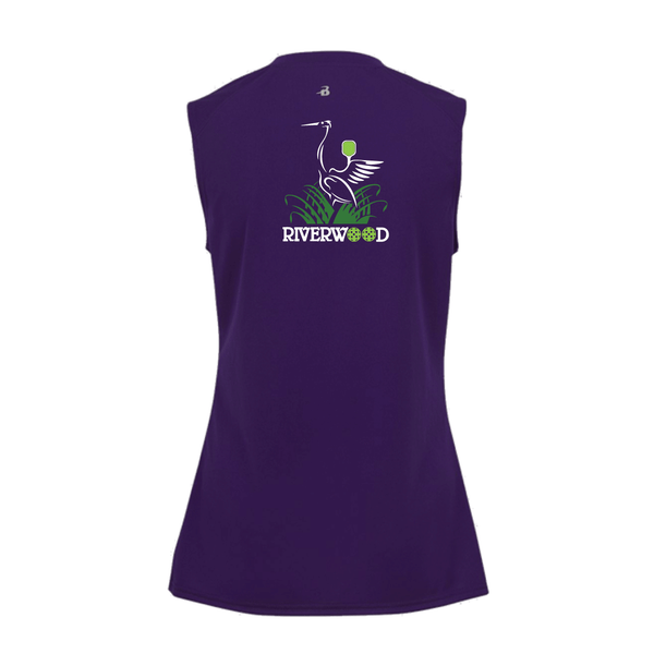 Riverwood Pickleball Ladies Sleeveless Tank V-Neck Shirt